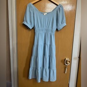 Monteau Light Blue Midi Dress